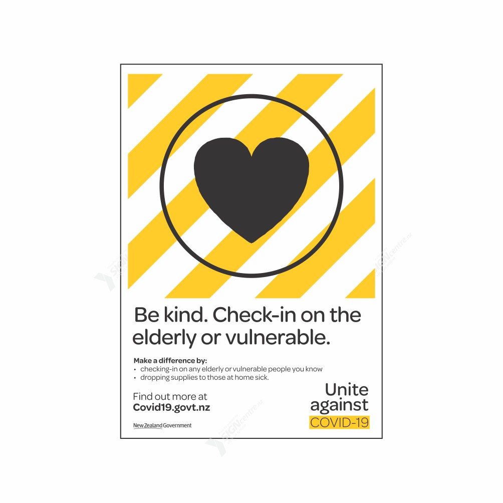 BE KIND check in on the elderly covid-19
