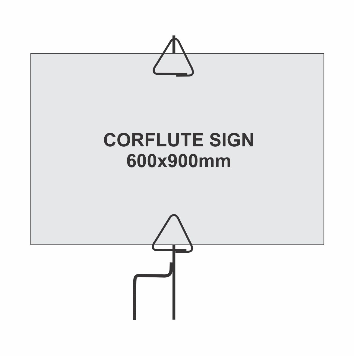 REAL ESTATE METAL WIRE SIGN FRAME HOLDERS 600mm SIGN CENTRE