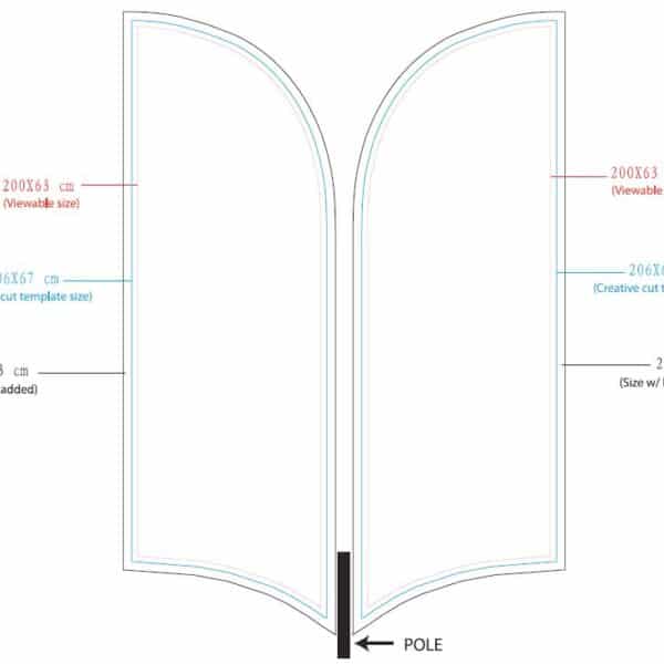2mtr Feather Flag Templates