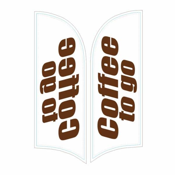COFFEE TO GO 2mtr FEATHER FLAG/BANNER-Hardware sold separately