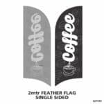 COFFEE 2mtr FEATHER FLAG/BANNER SINGLE SIDED-Hardware sold separately