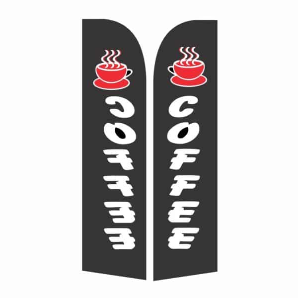 COFFEE 3mtr FEATHER FLAG/BANNER-SINGLE SIDED-Hardware sold separately