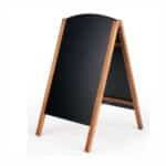RUSTIC CURVED WOODEN PAVEMENT BOARD / SANDWICH BOARD - small 420x805mm