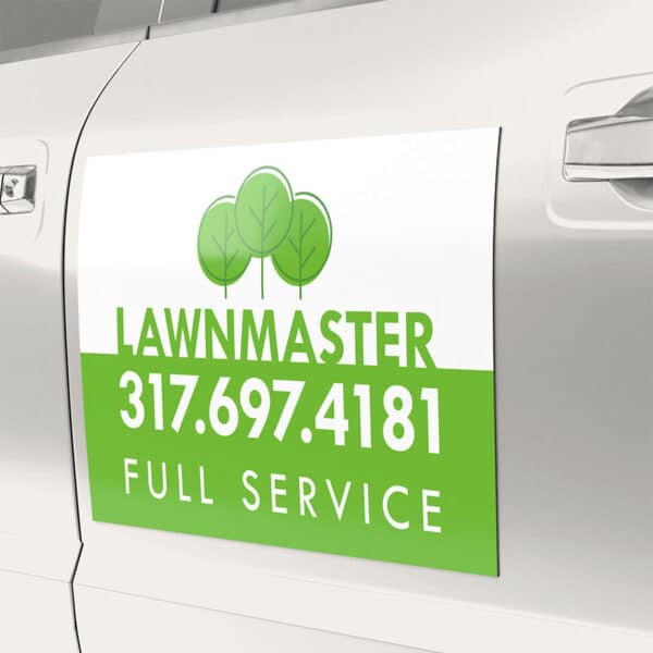 LAWN MOWING MAGNTIC CAR SIGNAGE
