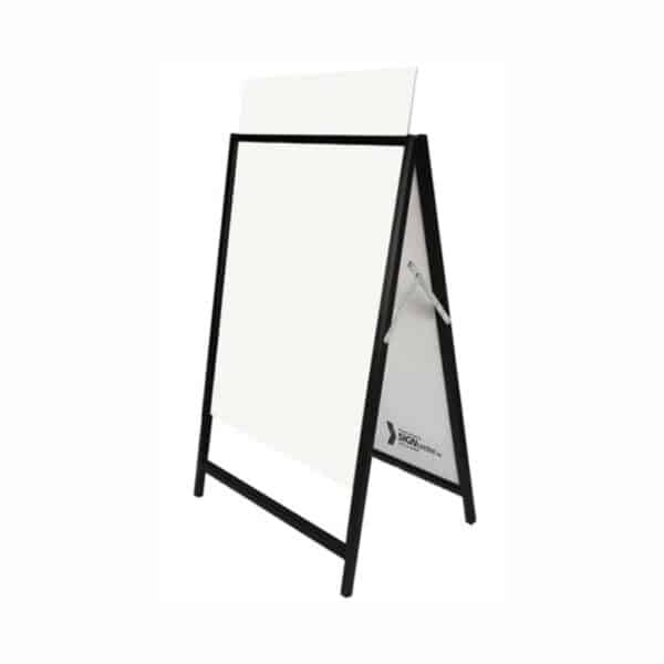 INTERCHANGEABLE CORFLUTE PROMOTIONAL METAL PAVEMENT BOARD / ADVERTISING BOARD - COMPLETE WITH SIGNAGE-600x900mm