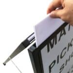 INTERCHANGEABLE CORFLUTE PROMOTIONAL METAL PAVEMENT BOARD / ADVERTISING BOARD - COMPLETE WITH SIGNAGE-600x900mm - Image 3