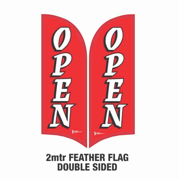 OPEN-2mtr FEATHER FLAG/ BANNER-DOUBLE SIDED-Hardware sold separately