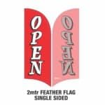 OPEN-2mtr FEATHER FLAG/ BANNER-SINGLE SIDED-Hardware sold separately