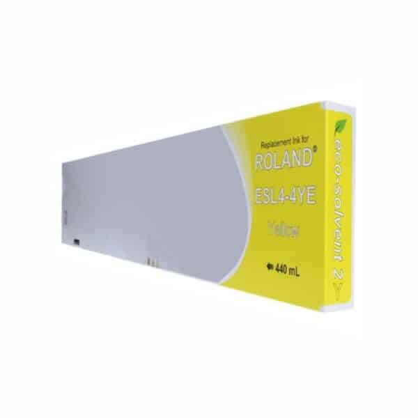 YELLOW ROLAND 440ml INK CARTRIDGE Compatibility with Epson, Roland, Mimaki, Mutoh Inkjet Printers