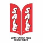 SALE-2mtr FEATHER/BANNER FLAG DOUBLE SIDED-Hardware sold separately