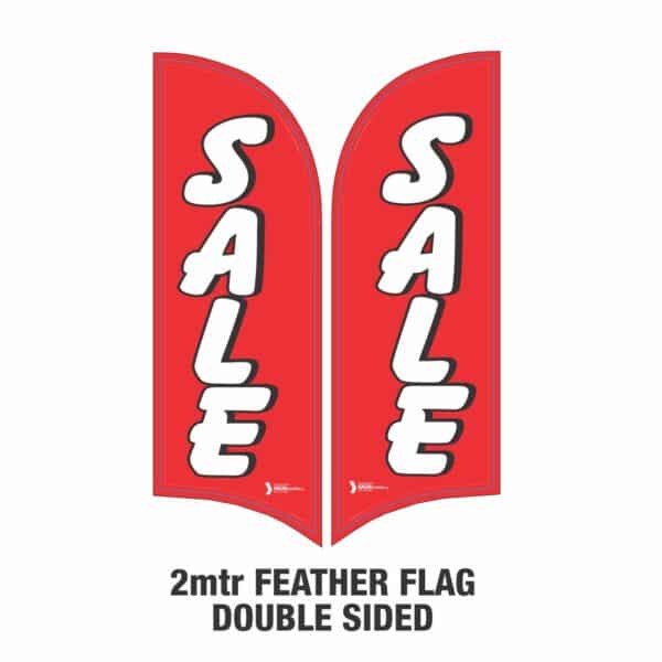 SALE-2mtr FEATHER/BANNER FLAG DOUBLE SIDED-Hardware sold separately