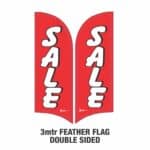SALE-3mtr FEATHER/BANNER FLAG DOUBLE SIDED-Hardware sold separately