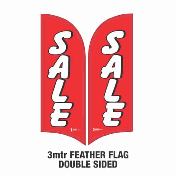 SALE-3mtr FEATHER/BANNER FLAG DOUBLE SIDED-Hardware sold separately