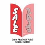 SALE-3mtr FEATHER/BANNER FLAG SINGLE SIDED-Hardware sold separately