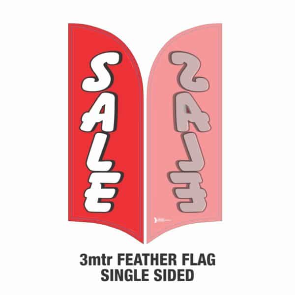 SALE-3mtr FEATHER/BANNER FLAG SINGLE SIDED-Hardware sold separately