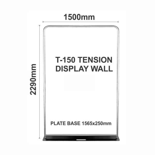 T-150 TENSION FABRIC DISPLAY 1526x2290mm - SINGLE SIDED