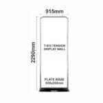 T-915 TENSION FABRIC DISPLAY 915x2280mm - SINGLE SIDED COMPLETE WITH HARDWARE