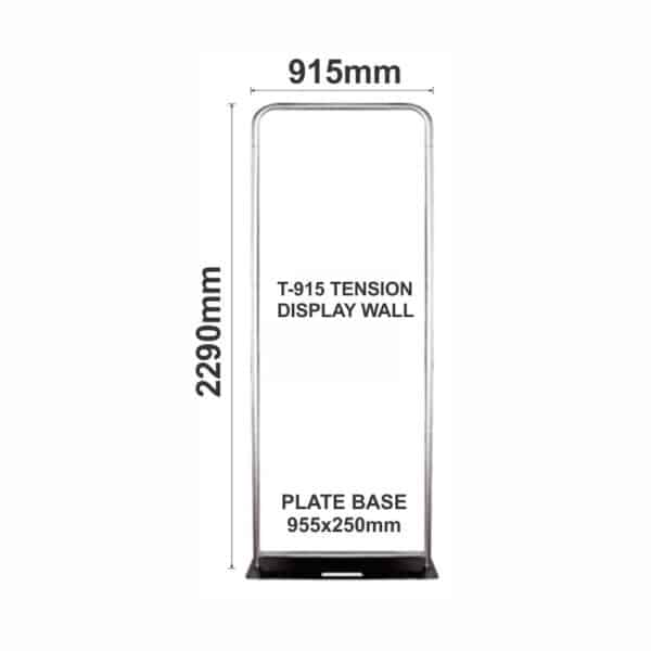 T-915 TENSION FABRIC DISPLAY 915x2280mm - SINGLE SIDED COMPLETE WITH HARDWARE