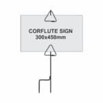 350mm METAL WIRE FOOT STAKE SIGN HOLDER