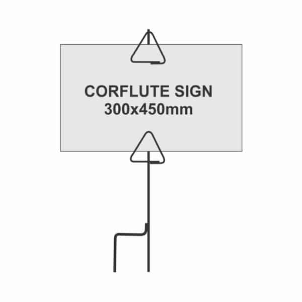 350mm METAL WIRE FOOT STAKE SIGN HOLDER