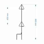 450mm METAL WIRE FOOT STAKE SIGN HOLDER - SW450 - Image 2