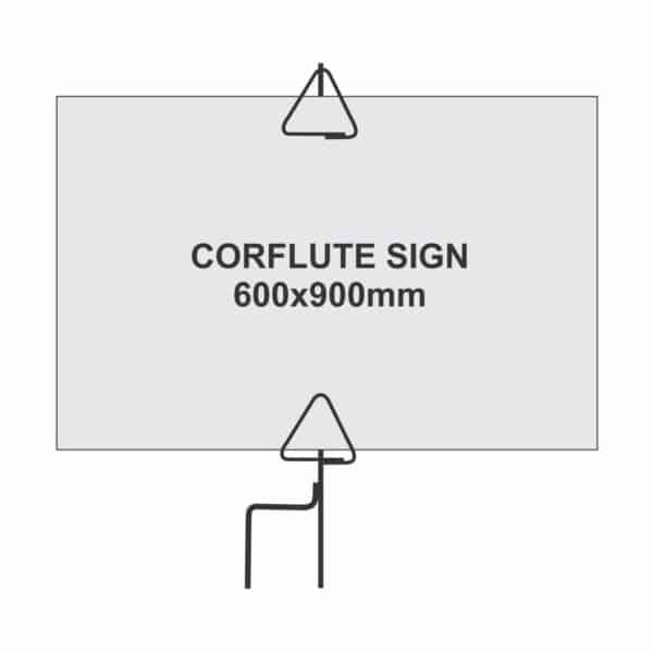 600mm METAL WIRE FOOT STAKE SIGN HOLDER