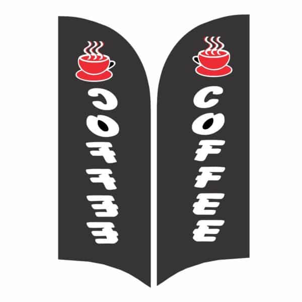 COFFEE 2mtr FEATHER FLAG/BANNER SINGLE SIDED-Hardware sold separately