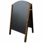 RUSTIC CURVED WOODEN PAVEMENT BOARD / SANDWICH BOARD - small 420x805mm - Image 2