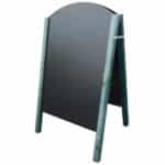 RUSTIC CURVED WOODEN PAVEMENT BOARD / SANDWICH BOARD - small 420x805mm - Image 4