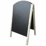 RUSTIC CURVED WOODEN PAVEMENT BOARD / SANDWICH BOARD - small 420x805mm - Image 3