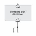 450mm METAL WIRE FOOT STAKE SIGN HOLDER - SW450