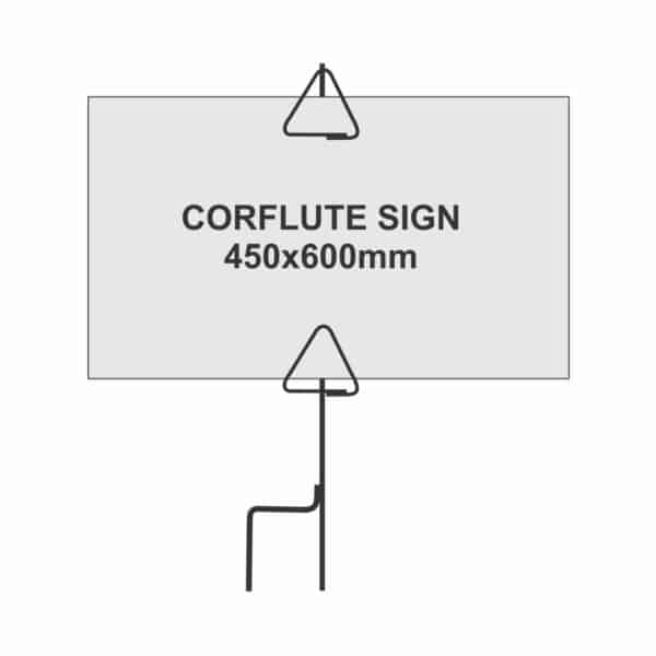 450mm METAL WIRE FOOT STAKE SIGN HOLDER - SW450