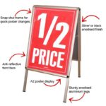 A-BOARD SNAP FRAME PAVEMENT SIGN - DISPLAY AND ADVERTISING A2 POSTER FRAME - Image 4