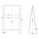 RUSTIC WOODEN PAVEMENT BOARD / SANDWICH BOARD - Medium 500 x 850mm - Image 7