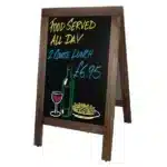 RUSTIC WOODEN PAVEMENT BOARD / SANDWICH BOARD - Medium 500 x 850mm - Image 8