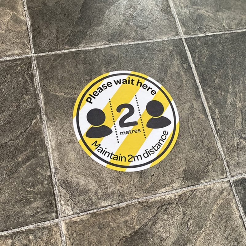 2 METRE-SOCIAL DISTANCING-FLOOR STICKER-GRAPHICS