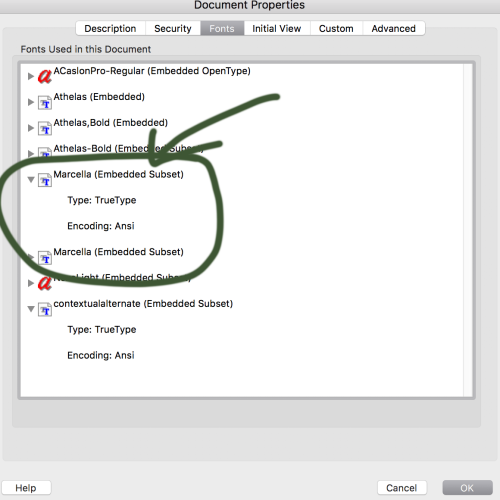 embedded font pdf reader
